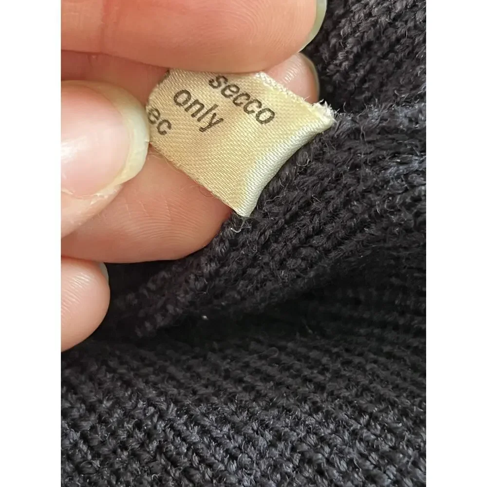 Vintage Navy Blue GUCCI Wool Double Breasted Knit Men Cardigan Sweater 50s 60's